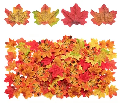 Künstliche Ahornblätter, 200 Stück, Herbstdeko, 4 Farben