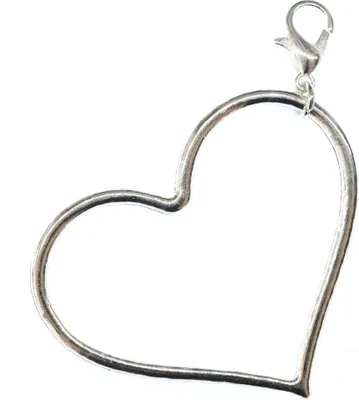 Produktbild von Herz Charm Bettelanhänger Miniblings Anhänger Liebe Valentinstag silber Umriss