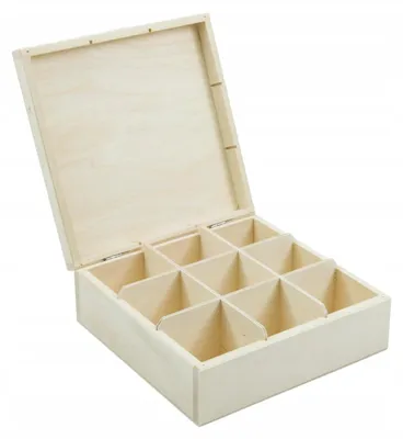 Produktbild von Aufbewahrungsbox mit 9 Fächern - 21,5 x 21,5 x 8 cm