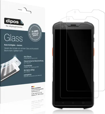 Produktbild von 2x Schutzfolie für sunmi L2H - Anti-Shock 9H Folie dipos Glass Kunststoffglas