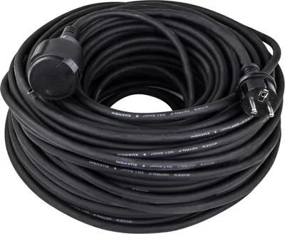 Kabel Verlängerungskabel Lichtstromkabel Kabeltrommel Baustromkabel 3g15mm² Schuko Stromkabel Schwarz omline kaufen 924272 75006 4031765750066