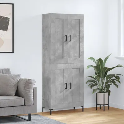 Obrázok produktu pre vidaXL Highboard concrete grey 69,5x34x180 cm odvodený drevený výrobok