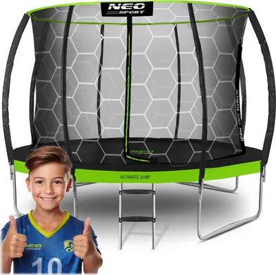 Produktbild von 14ft/435cm profiliertes Gartentrampolin mit Innennetz Neo-Sport