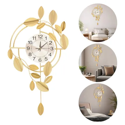 Image de Horloge murale pour salon, horloge murale décorative moderne, décoration murale Horloge pour chambre bureau intérieur