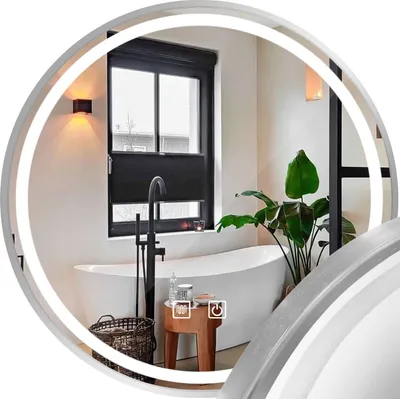 Immagine prodotto di Specchio Led Rea 60cm Mmj Brush Silver