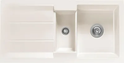Produktbild von Flächenbündige Spüle GENEA 100 F in MAGNOLIE mit Handbetätigung / Einbauspüle / Flächenbündig