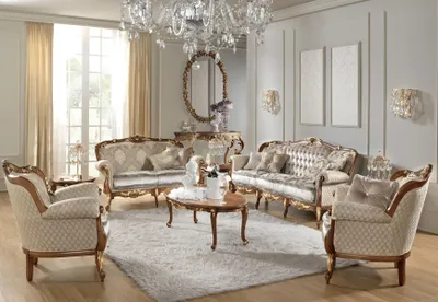 Productafbeelding van Klassieke salontafel, Italiaans design, "Stol" meubels, woonkamer, bank, tafel, nieuw