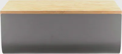 Produktbild von Mattina BG03 DG - Design Brotkasten, aus Farbigem Stahl mit Epoxidharz mit Bambusholz-Schneidebrett,Grau Dunkel