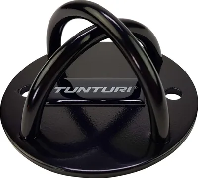 Produktbild von Tunturi Wandhaken 12 cm für Suspension Trainer, Sling Trainer Decken-Haken aus Stahl für bis zu 200 kg, Schwarz