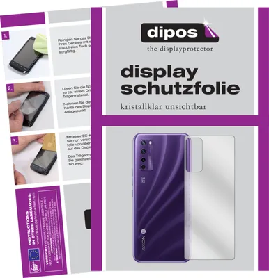 Produktbild von 5x Schutzfolie für ZTE Axon 20 5G Rückseite Display Folie klar
