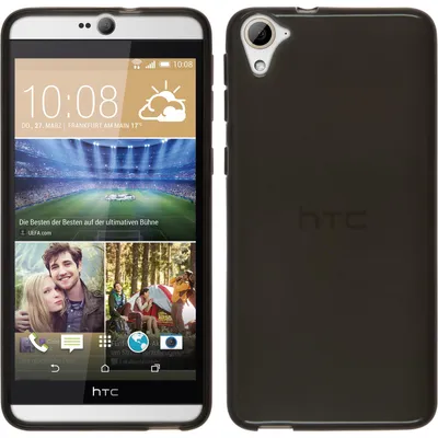 Produktbild von PhoneNatic Case kompatibel mit HTC Desire 826 - schwarz Silikon Hülle transparent Cover