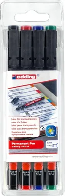 Produktbild von OHP-Marker 0,3mm schwarz, rot, blau, grün VE=20x4 Stück