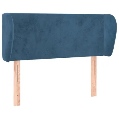 Produktbild von Kopfteil mit Ohren Dunkelblau 103x23x78/88 cm Samt