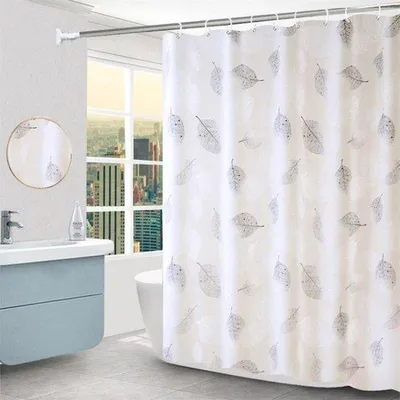 Imagen del producto de Cortina de ducha de 200 x 220 cm – De secado rápido – Impermeable y resistente al moho – Incluye 12 anillas – Ideal para ducha y bañera