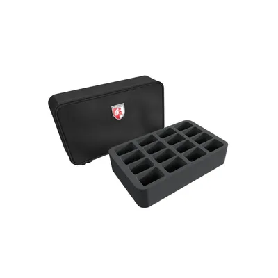 Productafbeelding van MINI tas voor 16 Blood Bowl miniaturen, met schuimrubberen inlegstuk