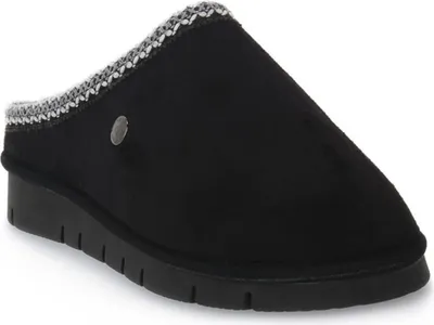 Produktbild von Schwarze Damen Flipflops aus Kunststoff mit flachem Absatz zum einfachen Schlüpfen