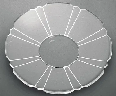 Produktbild von Glas-Kerzenmanschette - Tropfenfänger, handgeschliffen, für Kerzen bis Ø 25 mm. Hergestellt in Handarbeit aus klarem Glas. Schützt vor herablaufendem Wachs auf Ihrem gedeckten Tisch.