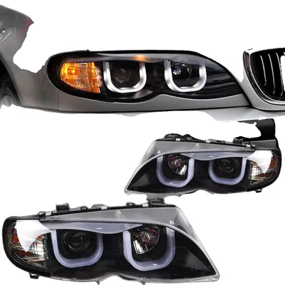 Obrázek produktu pro Světlometová jednotka, kompatibilní s BMW E46, technologie LED, vysoce kvalitní osvětlení, xenonové světlomety