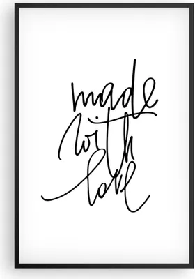 Produktbild von Gerahmtes Poster - Schwarzer Rahmen - Erstellt mit Liebe - 61x91,5 cm - Wand Bild - Wanddeko - Wandbilder - Kunstposter - Wandposter - Bilderrahmen - Bilder - Kunstdruck - P2BPA61x91-4499