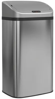 Produktbild von Sensor-Muelleimer 48 L Automatisch Schliessend Edelstahl Silber Fuer Kueche Buero 33 x 25 x 69 cm