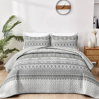 Produktbild von Tagesdecke 240x260 Bettüberwurf Steppdecke 3 Teilig Doppelbett