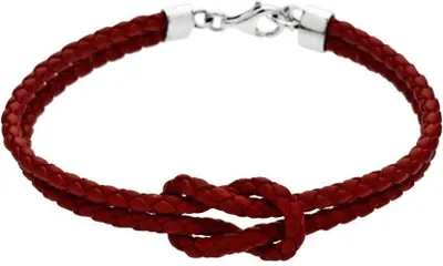 Produktbild von Marc O'Polo Armband Damen 925er Sterling-Silber Leder Braun 19,5cm BA9191130156