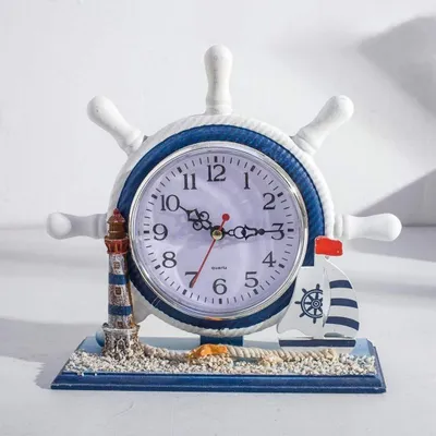 Productafbeelding van Solidchoice - Retro Wandklok in Nautische Stijl van Hout