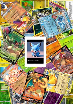 Produktbild von 50 Pokemon Karten - inkl. Holos und V oder EX - Deutsch - Keine doppelt inkl. BenjiChu Sammelobjekt