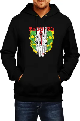 Immagine prodotto di Felpa con cappuccio da uomo Manga Japan Anime Comics Animation Chainsaw Anime manga Man 01, Man M , Noir