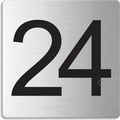 Produktbild von Türnummer I Zimmernummer I EdeIstahI TürschiId "24" I 85x85 mm I Nr.48324