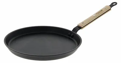 Zdjęcie produktu dla de Buyer 8785.26, Okrągły, Patelnia naleśnikowa, Czarny, Aluminium, Ceramika, Gaz, Halogen, Indukcja, Płyta jednolita, 26 cm