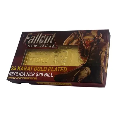 Produktbild von FaNaTtik Fallout: New Vegas Replik New California Republik 20 Dollar Bill (vergoldet)
