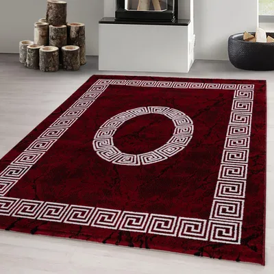 Produktbild von Carpetsale24 Modern Designer Teppich Wohnzimmer Trendmuster, Kurzflor Teppich Rechteckig Weich und Pflegeleicht, Grösse: 120x170 cm