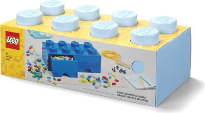 Image de Boîte de rangement à 8 tiroirs - bleu clair