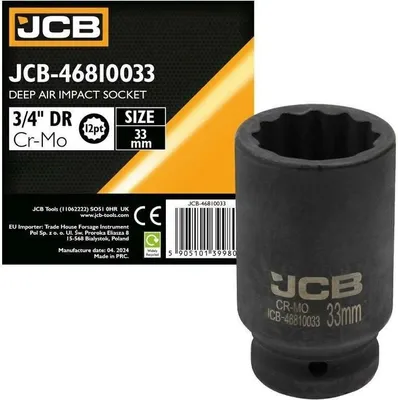 Produktbild von JCB | Steckschlüssel-Einsatz Sechskant, 33mm, Schlagschrauber Nuss, Kraftnuss
