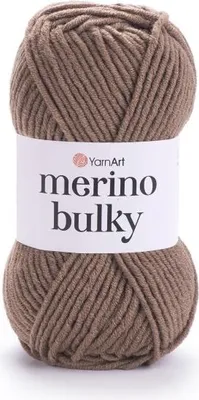 Produktbild von YarnArt Merino Bulky Wolle 514 Cappuccino, 100m/100g, Weich & Warm für Winterprojekte