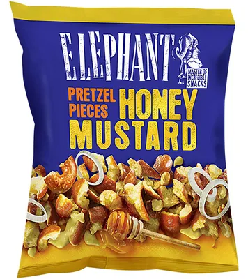 Image de Alka Elephant Honey Mustard biscuits à la saumure doux et piquant 125g