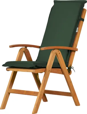 Produktbild von Hochlehnerauflage Gartenstuhl Auflage grün, Stuhlauflage Recliner als waschbares und UV-beständiges Garten Stuhlkissen