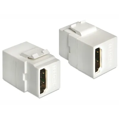 Produktbild von Delock Keystone Modul HDMI Buchse > HDMI Buchse weiß