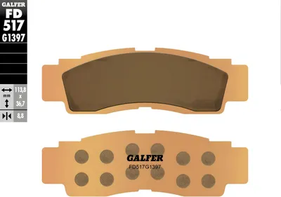 Produktbild von Bremsbeläge Set Galfer 2x FD517G1397 Sinter-Metall OFFROAD vorne für Yamaha YXE Wolverine YXZ R ES 1000 ccm