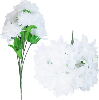 Produktbild von Chrysantheme Chrysanthemen Grosser Strauss Kunstblumen Strauss 7 Blumen Weiß