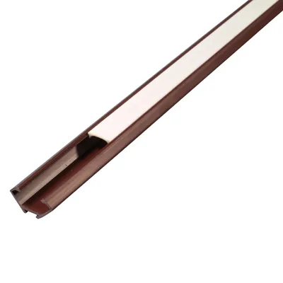 Obrázok produktu pre MasterLED LED rohový profil PVC 22x12mm Corner hnedý 1m – rohová lišta V-tvar pre LED pásiky s mliečnym krytom – uhlový profil lišty