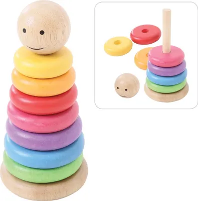 Produktbild von Holzpyramide - Regenbogen