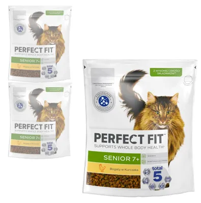 Produktbild von Perfect Fit Senior 7+ 3x750g Trockenfutter für ältere Katzen mit Huhn