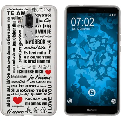 Produktbild von PhoneNatic Case kompatibel mit Huawei Mate 9 Silikon-Hülle in Love M4
