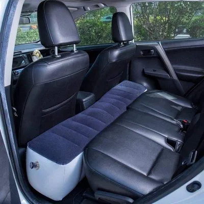 Produktbild von Famanu Luftbett für die Rückbank des Autos - Ideal für Reisen und Camping (blau)