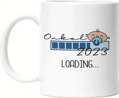 Produktbild von Onkel Loading 2023 Tasse für werdende Onkel zur Geburt Nichte Neffe Babynews Ich werde Onkel Geschenk Tasse