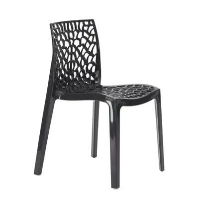 Produktbild von Bunte Designstühle Gruvyer Grand Soleil Außen Innenbereich Stühle Polypropylen - Anthrazitgrau