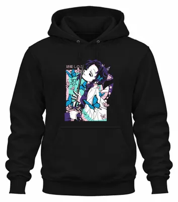 Imagen del producto de Sudadera con capucha uni, estilo anime "Schmetterling", con diseño de katana, color negro, talla L
