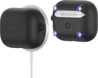 Image de Airpods Pro 2019 Étui Étui En Silicone Noir Avec Aimants